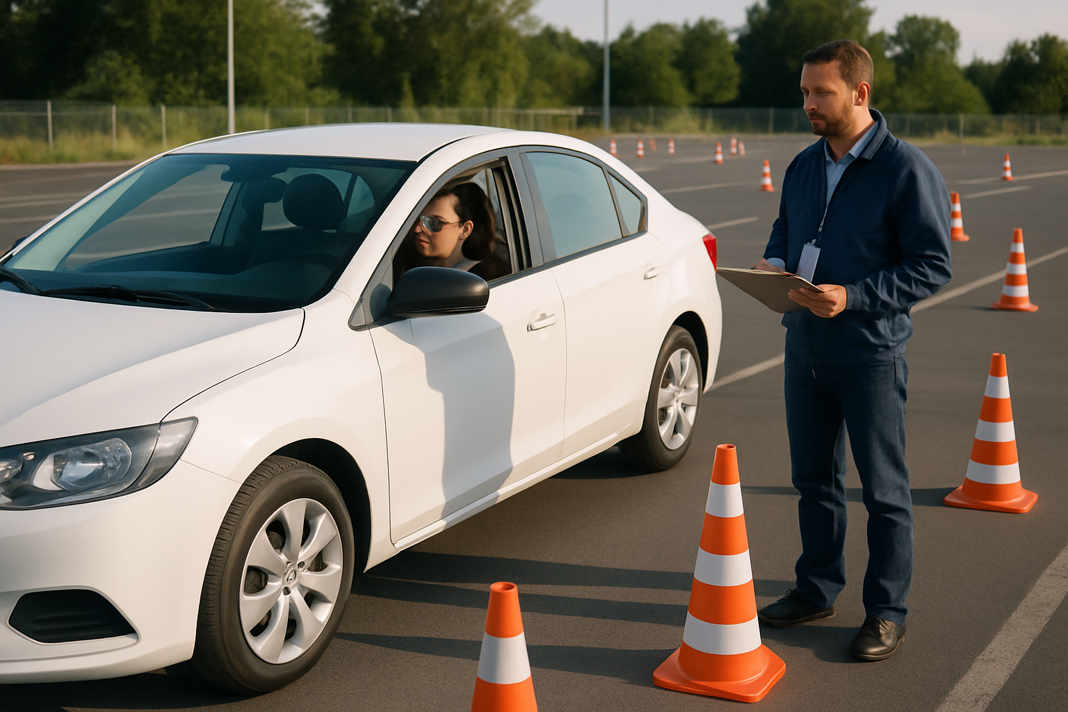 car driving test with no text-1